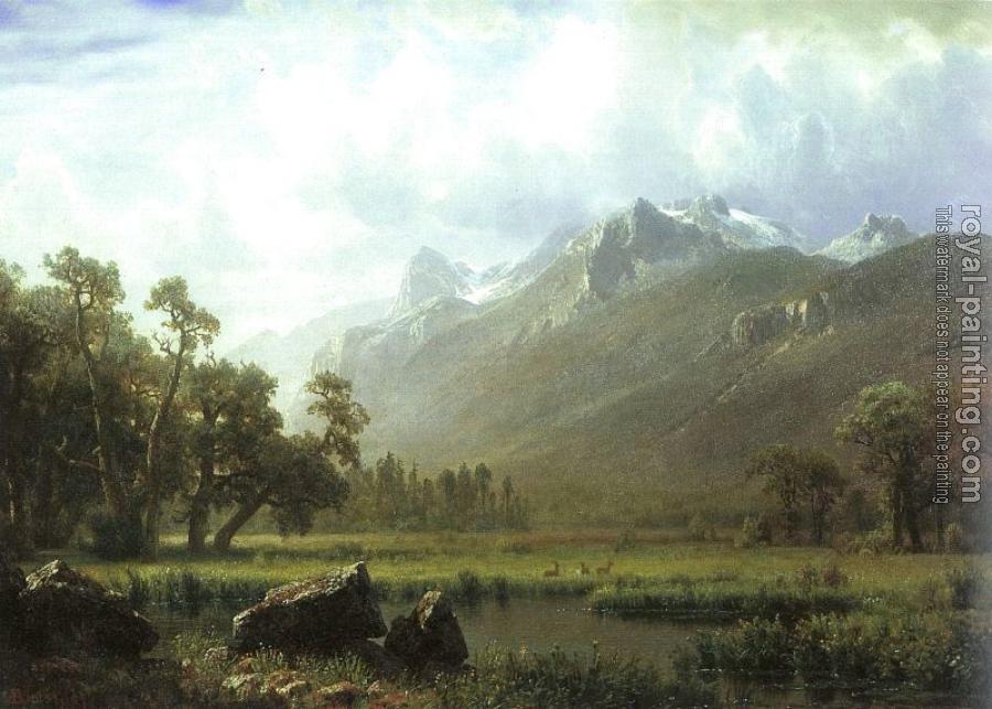 Albert Bierstadt : The Sierras near Lake Tahoe, California